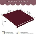 thumbnail image 2 of DEXS Spacious Patio Awning, Manual Retractable Outdoor Sun Shade Canopy, Durable for Deck and Door Shelter, Ideal for Patio Lounging, Garden Protection, UV-Resistant 13x9.8 ft-Wine Red, 2 of 9