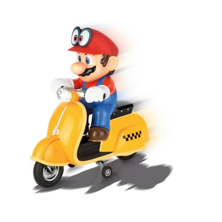 Carrera RC 1:18 Scale 2.4GHz Radio Remote Control Super Mario Odyssey Scooter - Mario w/ Longlife LiFePo4 Rechargeable Battery