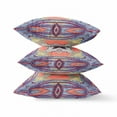thumbnail image 2 of 18" Purple Orange Geo Tribal Suede Throw Pillow, 2 of 3