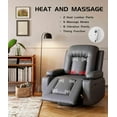 thumbnail image 3 of Power Lift Recliner Chair,Oversized Faux Leather Recliner Chair,Lift Assist Recliner with Heat and Massage,Electric Recliner With Pockets and Cup Holders, 3 of 7