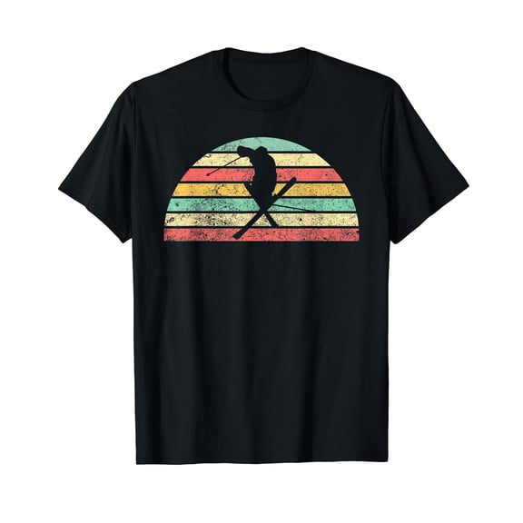 Vintage Ski T-shirt | Graphic Skiing Tee Shirt | Skier Gift T-Shirt