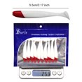 thumbnail image 4 of 10 Uds Cabeza Cuerpo T Cola Cebo 5 Cm Gusano Swimbait Accesorios Pesca Rojo Blanco, 4 of 4