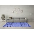 thumbnail image 3 of Ahgly Company Indoor Square Abstract Blue Modern Area Rugs, 7' Square, 3 of 4