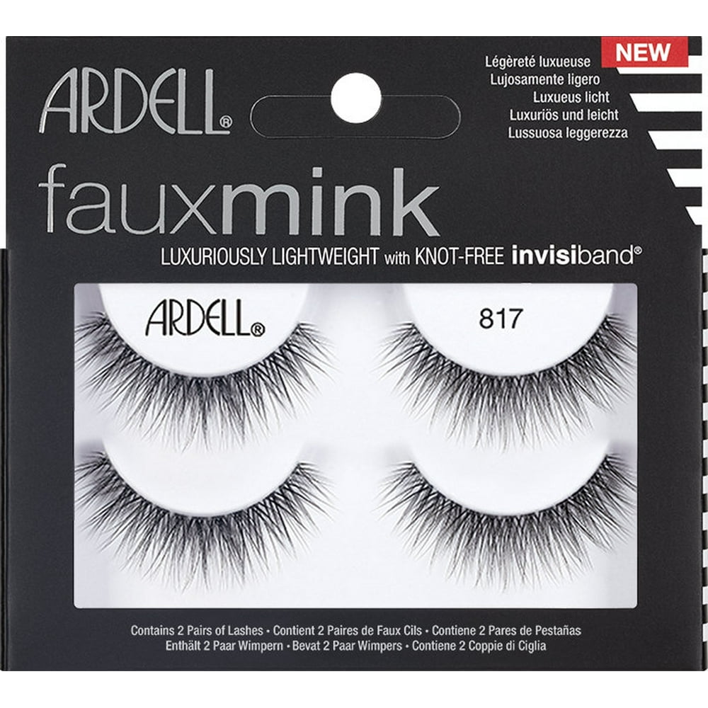 Ardell Faux Mink False Eyelashes, 817, 2 Pairs