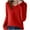 Red, variant on Admvng Sweaters for Women Solid Color Long Sleeved V-neck Knitted Sweater Thin Cardigan Sweater Top, Size S-2XL
