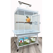 Xx Large Deluxe Wrought Iron Bird Parrot Cage With Open Photo Inspiration