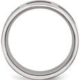 thumbnail image 2 of Stainless Steel Brushed With Black Rubber 8mm Flat Band (Size 9.5) Made In China sr28-9.5, 2 of 5