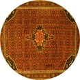 thumbnail image 1 of Ahgly Company Indoor Round Persian Yellow Traditional Area Rugs, 4' Round, 1 of 4