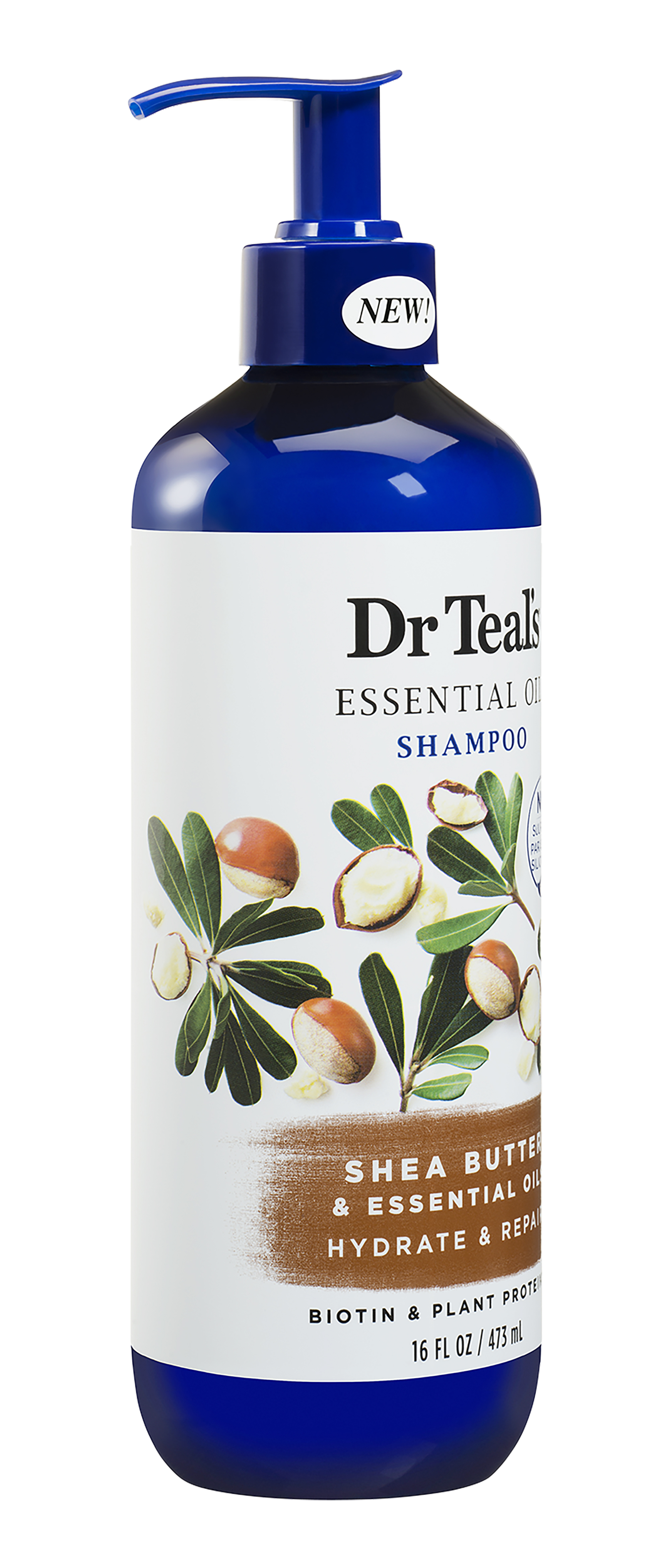 Dr Teal's Shea Butter Hydrate & Repair Essential Oil Shampoo, Sulfate Free, 16 oz. - image 2 of 7