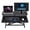 Black, variant on 37 inch Desk Converter, Height Adjustable Sit to Stand Riser, Duals Monitor and Laptop Workstation with Wide Keyboard Tray, Black