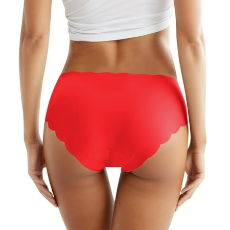 LARUYEKO Women s Seamless Hipster No Show Ice Silk Stretch Underwear Bikini Underwear Panty Women s Cotton Underwear High Waisted Ladies Full Coverage Panties High-Cut Stretch Cool Underwear