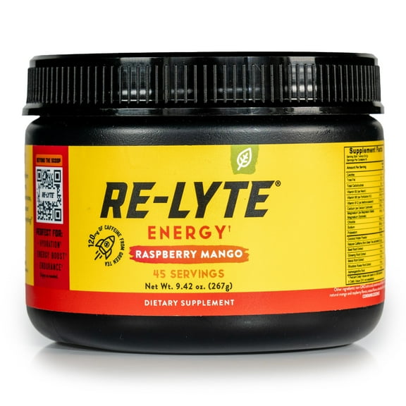 Redmond Re-Lyte® Energy Electrolyte Mix (Raspberry Mango) 9.42 oz Jar