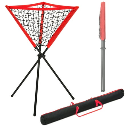 Best Choice Products Portable Baseball Softball Practice Batting Ball Caddy W/ Carrying (Best Baseball Pitching Net)