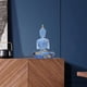 thumbnail image 5 of 2x estatua de Buda meditando, estatuil, escultura, decoración para el hogar y oficina, manualidades azules Baoblaze Estatua de Buda de resina, 5 of 8