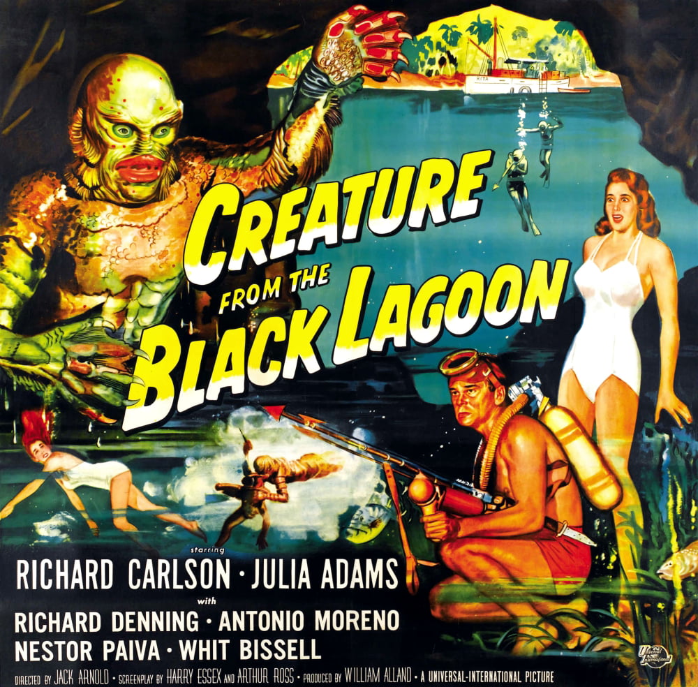 CREATURE FROM THE BLACK LAGOON #2 A4 GLOSS POSTER PRINT LAMINATED 10.5"x8.3" 