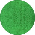 thumbnail image 1 of Ahgly Company Indoor Round Oriental Green Industrial Area Rugs, 5' Round, 1 of 4