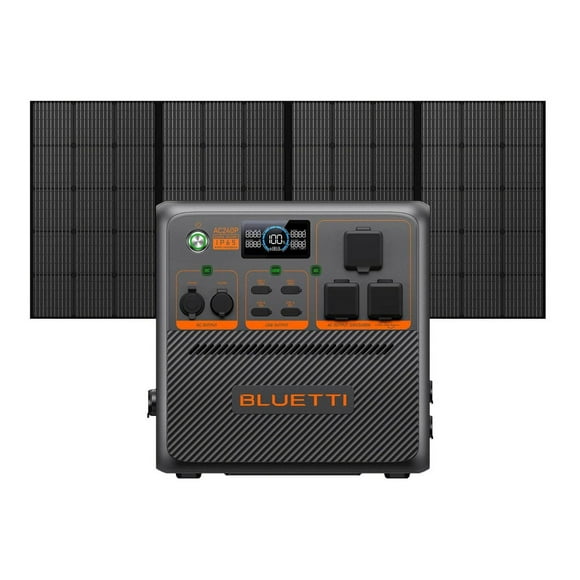 BLUETTI Premium Series AC240P L Portable Power Station and PV350 Solar Panel