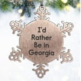 thumbnail image 6 of Georgia Snowflake Steel Christmas Tree Ornament, Funny Quote Gifts - I'd Rather Be Georgia, 6 of 6