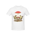 thumbnail image 2 of INAWLY Frog Drinking Tea, Mushroom Aesthetic Round Neck Women Graphic T-Shirt Graphic Tees Women Tops, 2 of 4