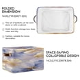 thumbnail image 3 of Watercolor Flower Petals Square Storage Bins with Handles Collapsible Containing Box 2 Packs, 3 of 9