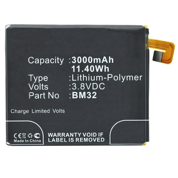 Batteries N Accessories BNA-WB-P3716 Cell Phone Battery - Li-Pol, 3.8V, 3000 mAh, Ultra High Capacity Battery - Replacement for Xiaomi BM32 Battery