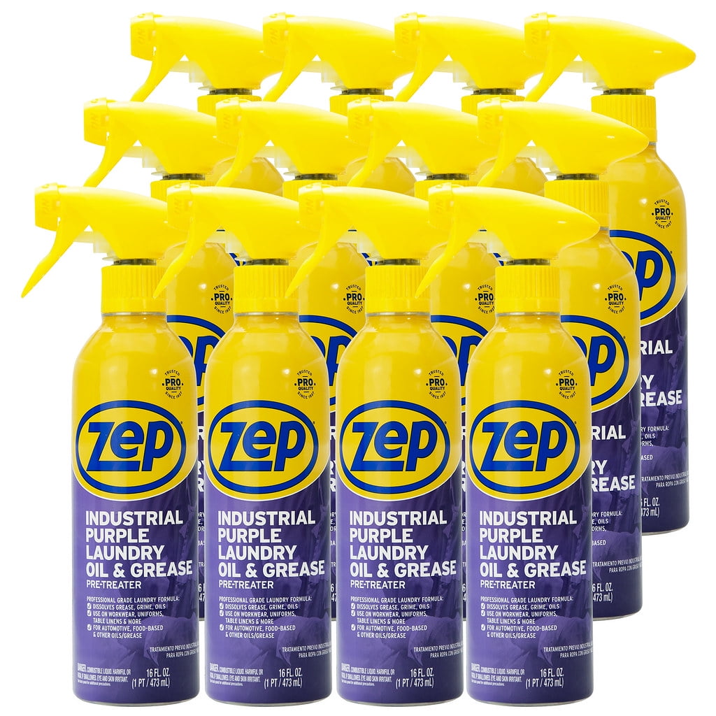 New! Zep Industrial Purple Laundry Oil and Grease Stain Lifter and Pre