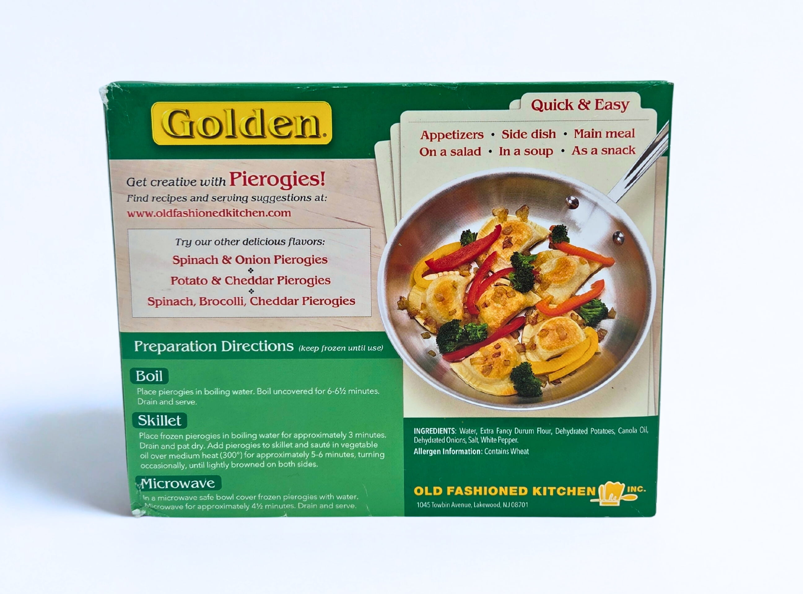 Golden Potato and Onion Pierogies, 16 Ounce, 12 per Case