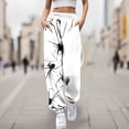 thumbnail image 2 of CONZONE Halloween Joggers for Women Baggy High Elastic Waist Drawstring Joggers for Women Wide Leg Hallowmas Printed Fall Winter Sports Pants with Pockets, 2 of 4