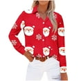 thumbnail image 4 of Winter Saving Talove Long Sleeve Shirts for Women Funny Graphic Sweatshirt Women Fall Clothes Ladies Tops Under $10 Womens Tops Long Sleeve Dressy Christmas Shirts, 4 of 5