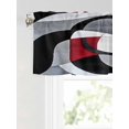 thumbnail image 6 of Valances for Windows Red Black Twist Art Rod Pocket Cafe Window Treatments Valance Curtains for Kitchen Bathroom Laundry Basement Windows 54"x18", 6 of 9