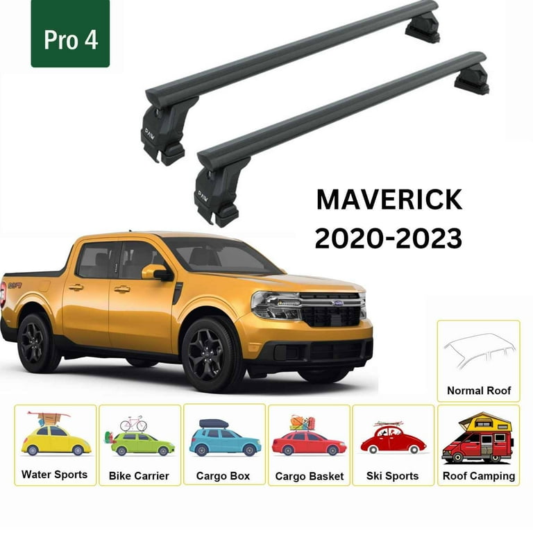 Ford Maverick 2020-23 Aluminium Black Roof Rack Cross Bars for