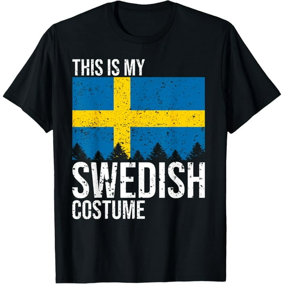 Playful Comfort Tee - Vintage This is my Swedish Flag Costume For Halloween T-Shirt
