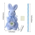 thumbnail image 3 of CY5O5ee Flocked Rabbit Easter Decorations Colorful Cute Rabbit Figurines Spring Table Centerpieces Standing Tabletop Ornament for Wedding Birthday Party Garden Indoor Outdoor Home Decor, 3 of 8