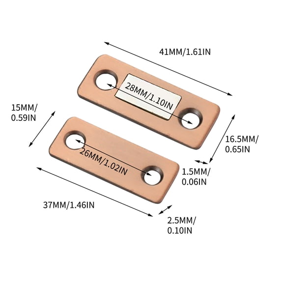 Specollect 2 Pcs Magnetic Cabinet Door Catch Invisible Thin Adhesive and Screw Mount for Kitchen Cupboard Drawer Closet RV Home Organization Tool