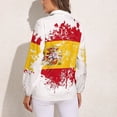 thumbnail image 2 of Spanish Flag Long Sleeve Blouse Woman Streetwear Casual Shirts Summer Oversize Woman Streetwear Clothing Birthday Present, 2 of 7
