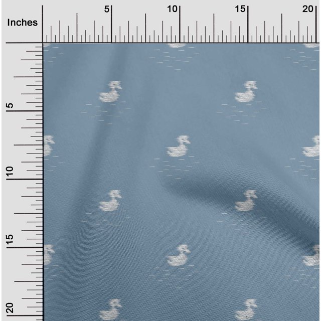oneOone Cotton Poplin Fabric Duck Ikat Print Sewing Fabric BTY 56 Inch Wide