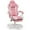 Pink/White, variant on MoNiBloom Rolling Gaming Chair, Ergonomic Faux Leather Computer Seat with Lumbar Support for Adults Teens Desk Chair, White