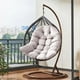 thumbnail image 5 of Silla colgante con forma de huevo con cojín grueso Diseño transpirable Gris claro Sunnimix Cojín del asiento, 5 of 8