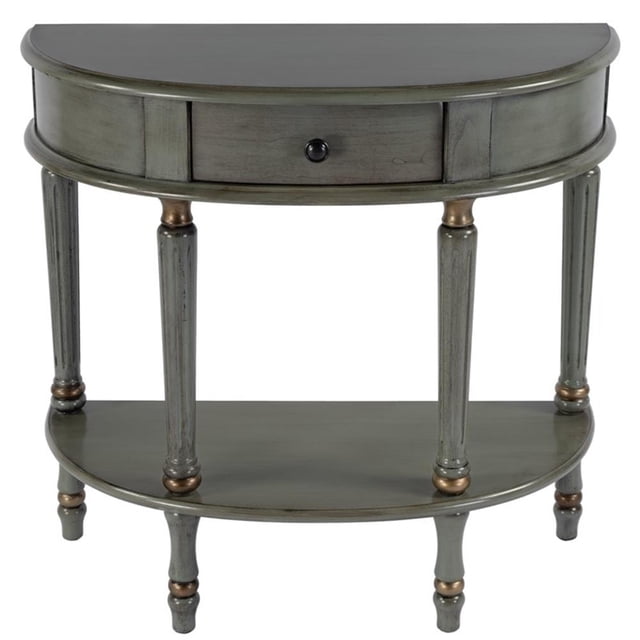 Beaumont Lane Traditional 31.5"W Wood Hand Painted Console Table in Green