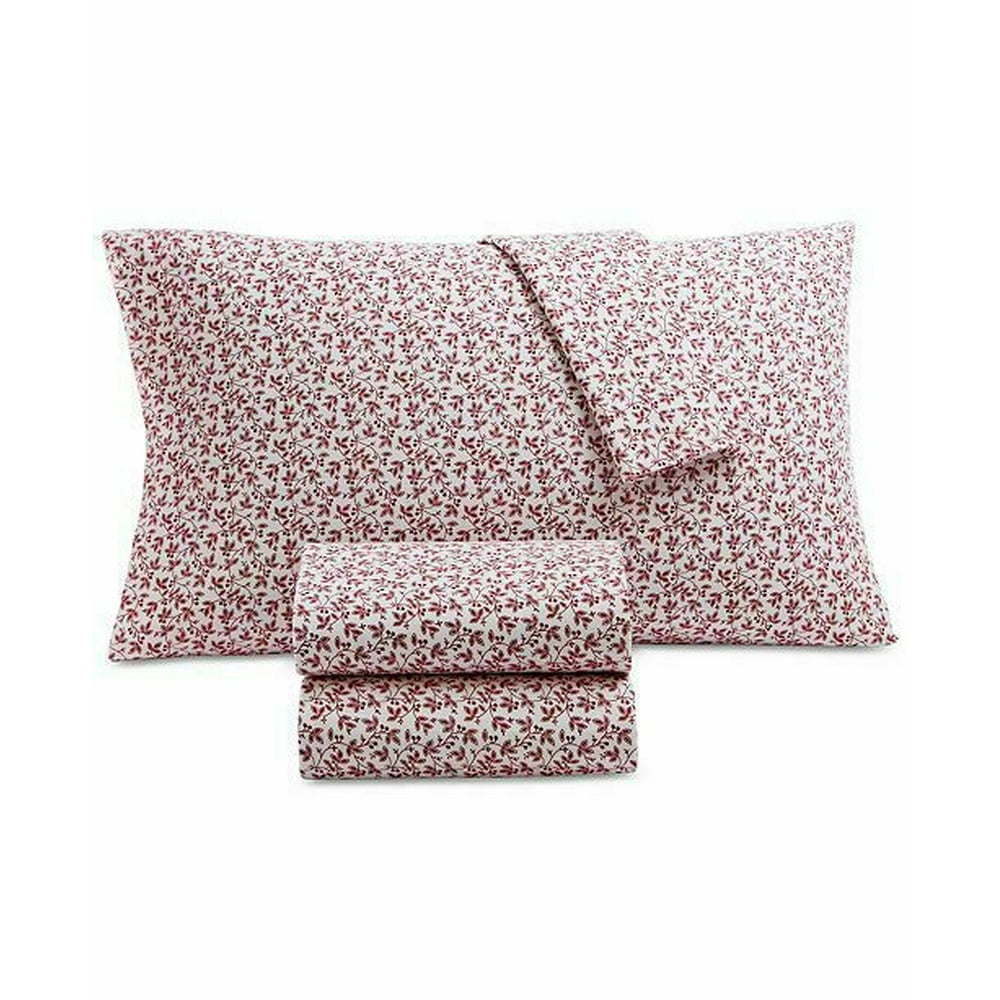 Martha Stewart Collection Printed Cotton Flannel Full Sheet Set