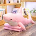 thumbnail image 2 of Tiburón gigante de Rusia, almohada de peluche de tiburón rosa, cojín de sofá grande para niña y niño, regalo de Navidad, 60-140cm, 2 of 5