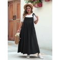 thumbnail image 3 of Women'S Plus Size Summer Maxi Dress Casual Sleeveless Spaghetti Strap Long Beach Sundresses Black XL, 3 of 6