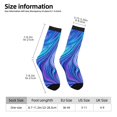 thumbnail image 2 of Fotbe Swirl Blue And Purple Calcetas Largas con Estampado para Hombre y Mujer – Calcetas de Compresión Transpirables y Elásticas, Viajar y Uso Diario Talla 5-11, 2 of 6