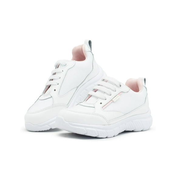 Tenis Escolar Para Niña Deportivo Coqueta Con Antiderrapante blanco 21