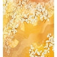 thumbnail image 3 of Asian Duvet Cover Set, Japanese Cherry Blossom Sakura Tree Branches Ethnic Spiritual Blooms Artwork, Decorative Bedding Set with Pillow Shams, Marigold Cream, by Ambesonne, 3 of 3