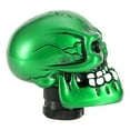 thumbnail image 2 of Pomo de palanca de cambios modificado para coche con cabeza de calavera y esqueleto, palanca de cambios Universal, color verde, 2 of 10