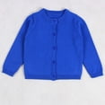 thumbnail image 3 of HWJAD Cotton Basic Long Sleeve Cardigan Sweater for 1-7Y Kids Girl Boy Uniform Button Knit Coat, 3 of 6