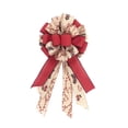 thumbnail image 3 of Adorno navideño con lazo para la parte superior del árbol de Navidad, clásico lazo de corona navideña, adorno decorativo navideño para Estilo B, 3 of 9
