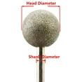 thumbnail image 4 of JINGLING 35mm 1-3/8" Spherical Head Diamond Grinding Bits Round Ball Burs Grit 80 Tools for Stone, 4 of 8
