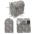 thumbnail image 5 of Animals Lounger Chair Bag, Cartoon Bunny and Blooming Roses Pattern Fauna and Flora Design, High Capacity Storage with Handle Container, Lounger Size, Pale Pink Pale Grey, by Ambesonne, 5 of 5